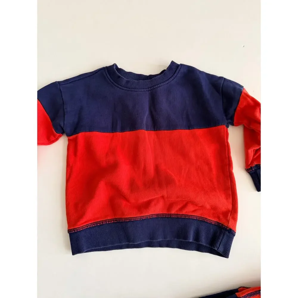 Hanna Andersson Baby Colorblock French Terry Sweats Set 85 2T - Picture 3 of 6